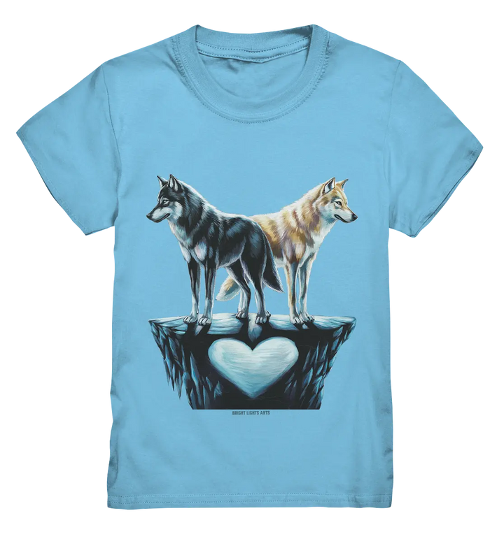 Wolfsfreunde – Yin & Yang - Kids Premium Shirt Bright Lights Arts