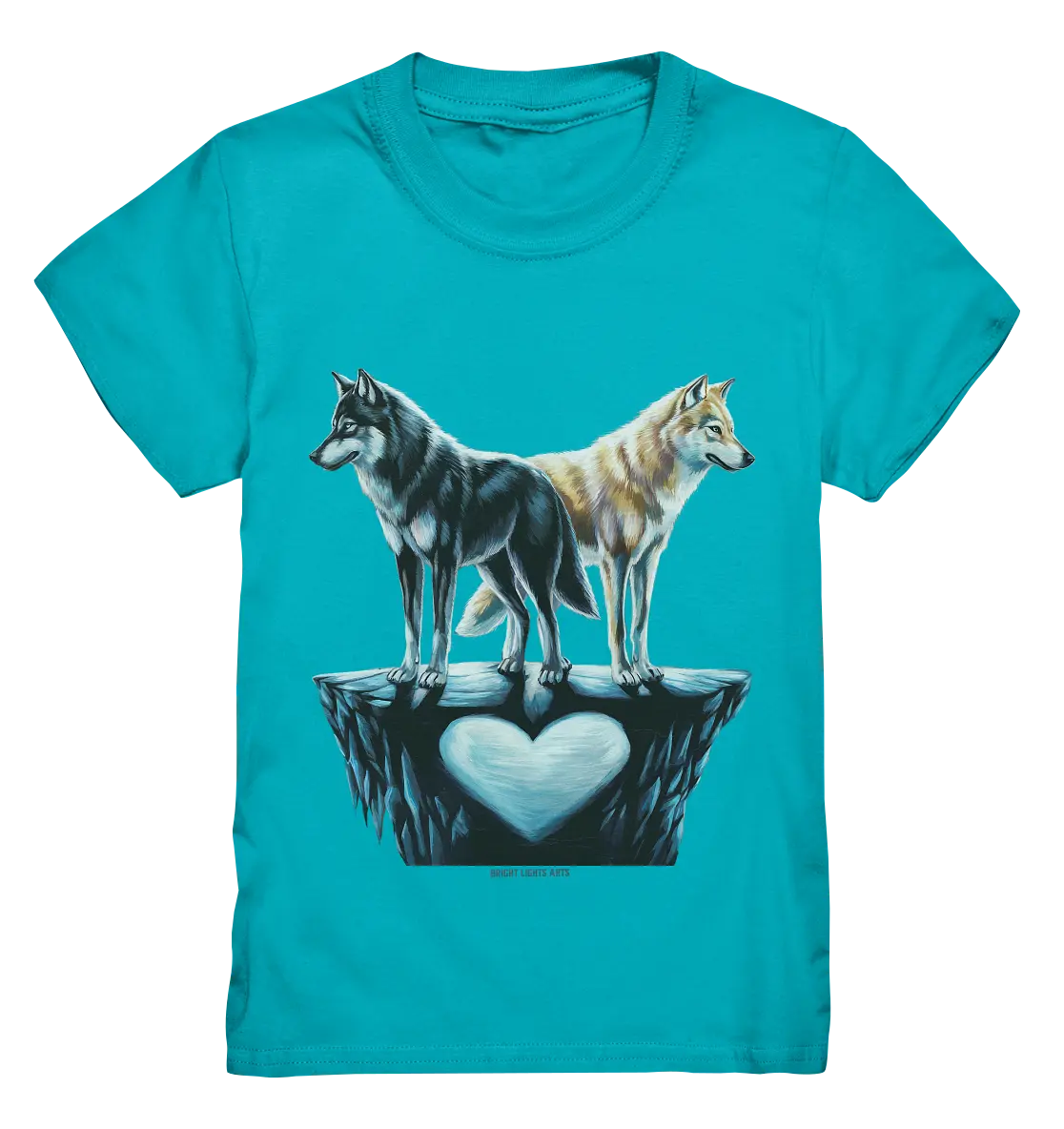 Wolfsfreunde – Yin & Yang - Kids Premium Shirt Bright Lights Arts