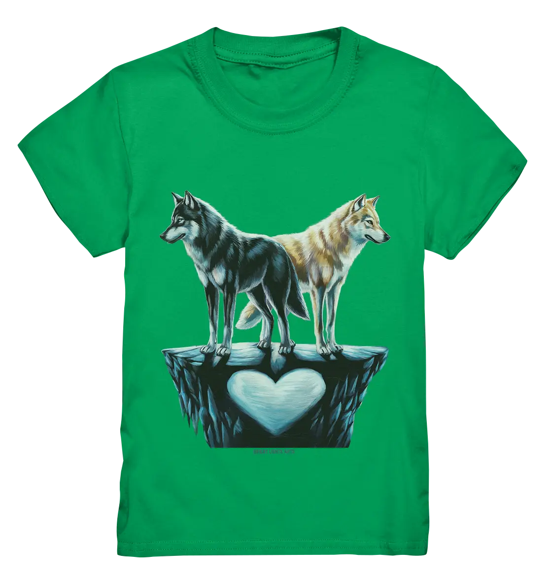 Wolfsfreunde – Yin & Yang - Kids Premium Shirt Bright Lights Arts