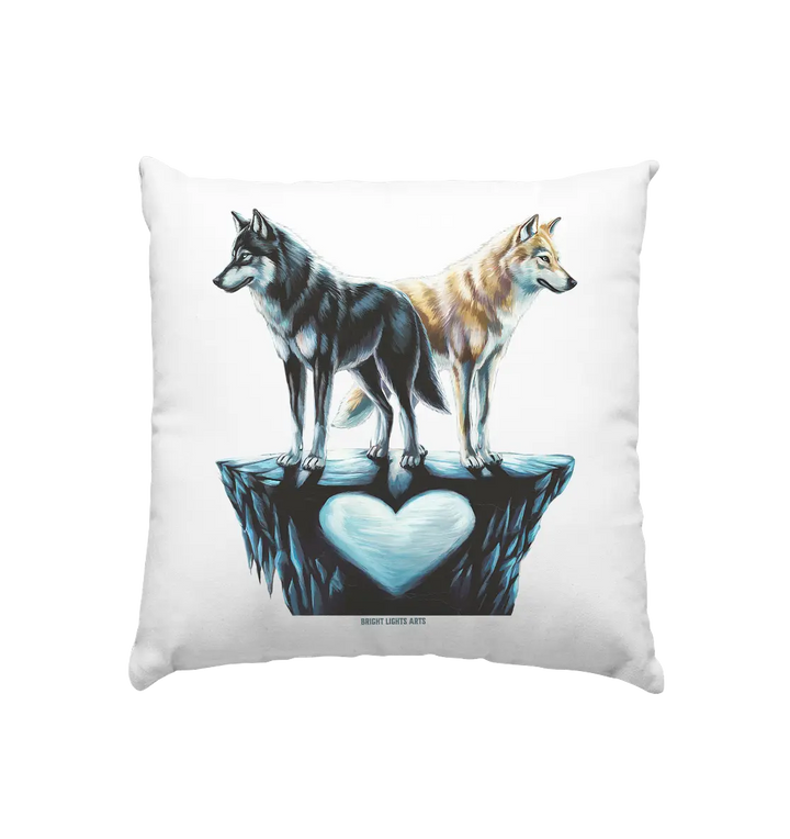 Wolfsfreunde – Yin & Yang - Kissen 40x40cm Bright Lights Arts