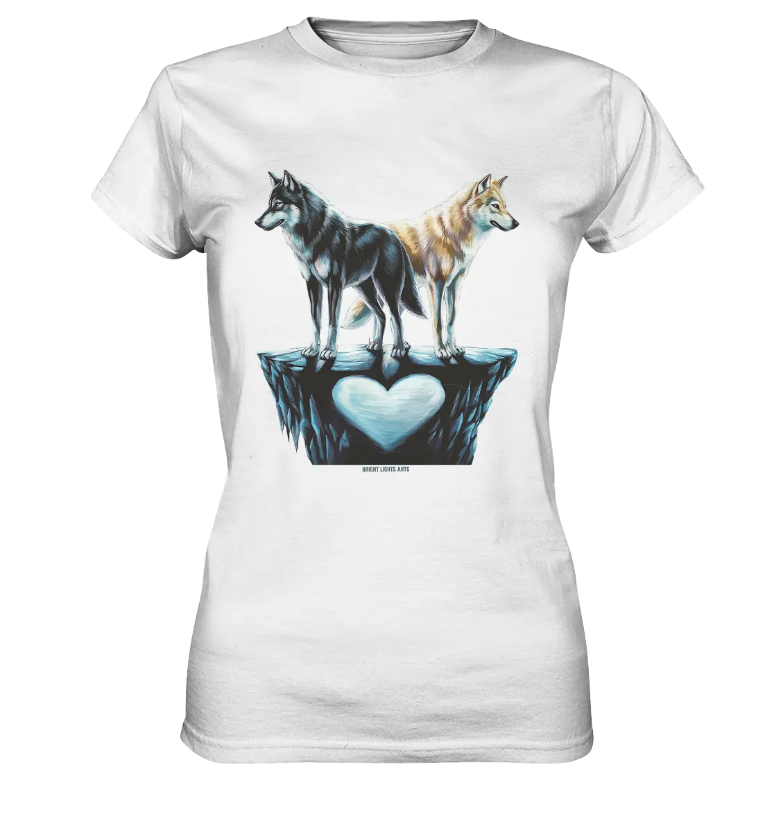Wolfsfreunde – Yin & Yang - Ladies Premium Shirt Bright Lights Arts