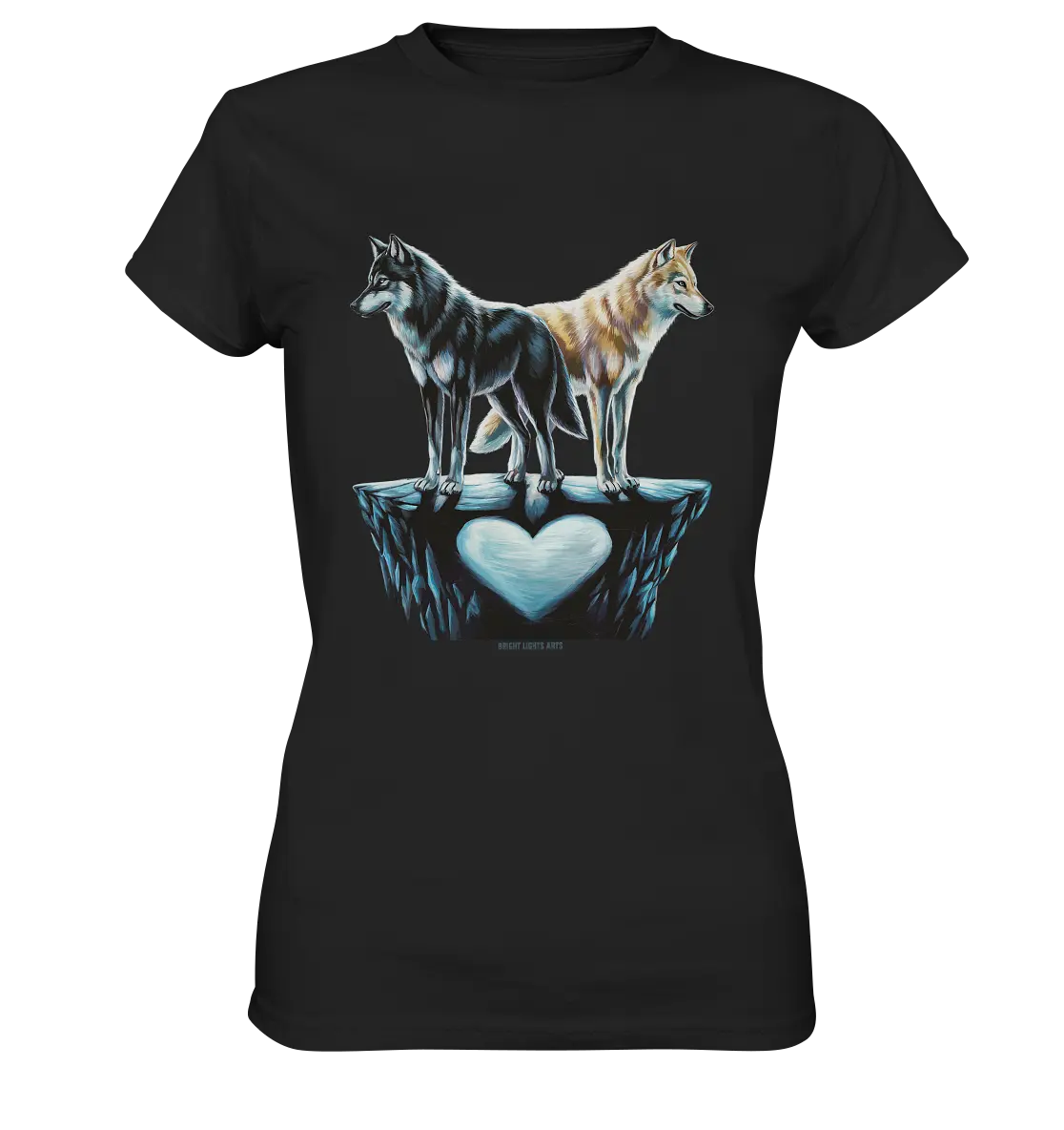 Wolfsfreunde – Yin & Yang - Ladies Premium Shirt Bright Lights Arts