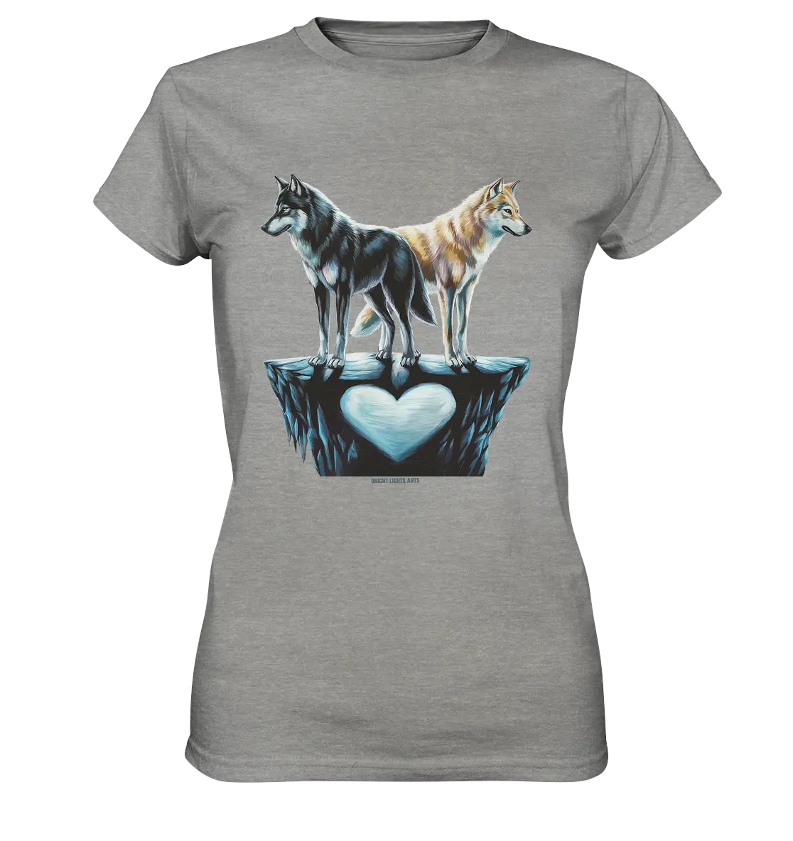 Wolfsfreunde – Yin & Yang - Ladies Premium Shirt Bright Lights Arts