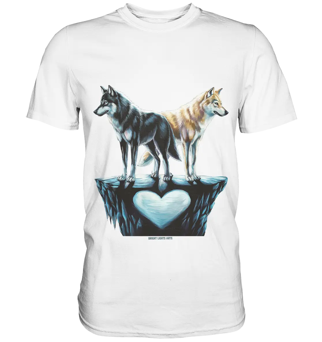 Wolfsfreunde – Yin & Yang - Premium Shirt Bright Lights Arts