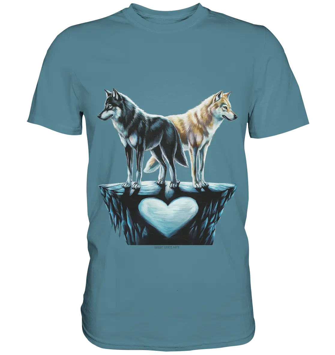 Wolfsfreunde – Yin & Yang - Premium Shirt Bright Lights Arts