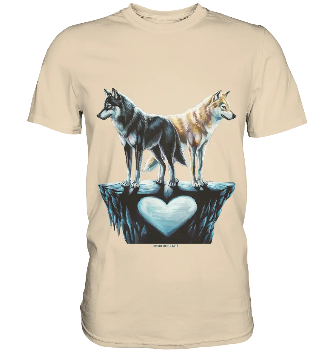 Wolfsfreunde – Yin & Yang - Premium Shirt Bright Lights Arts