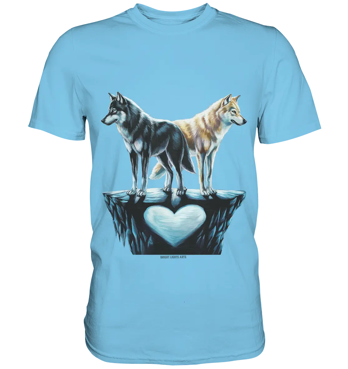 Wolfsfreunde – Yin & Yang - Premium Shirt Bright Lights Arts
