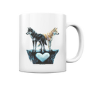Wolfsfreunde – Yin & Yang - Tasse glossy Bright Lights Arts