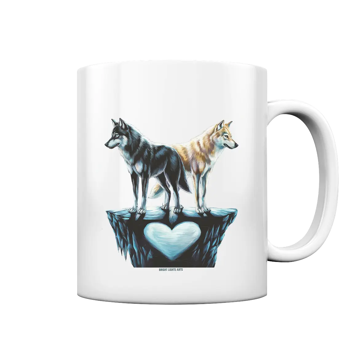 Wolfsfreunde – Yin & Yang - Tasse glossy Bright Lights Arts