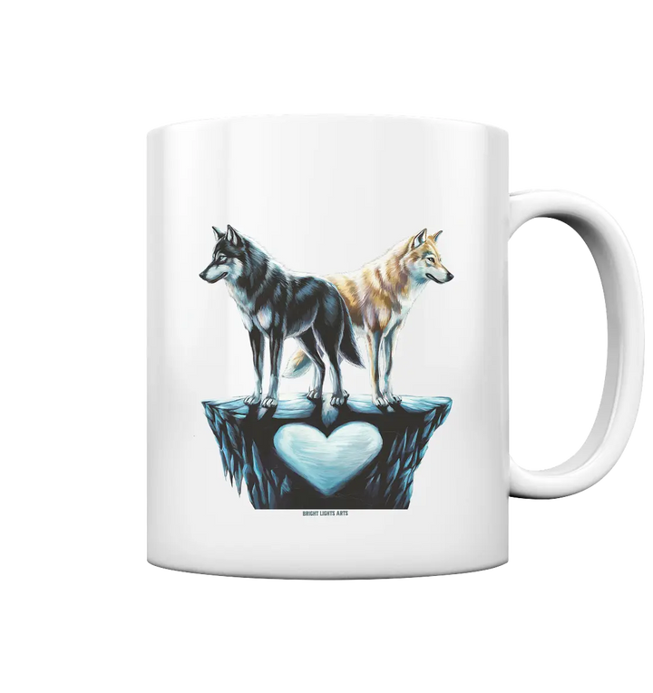Wolfsfreunde – Yin & Yang - Tasse glossy Bright Lights Arts