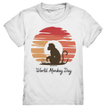 World Monkey Day – Silhouette im Sonnenuntergang - Kids Premium Shirt Bright Lights Arts