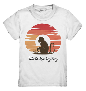 World Monkey Day – Silhouette im Sonnenuntergang - Kids Premium Shirt Bright Lights Arts