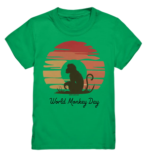 World Monkey Day – Silhouette im Sonnenuntergang - Kids Premium Shirt Bright Lights Arts
