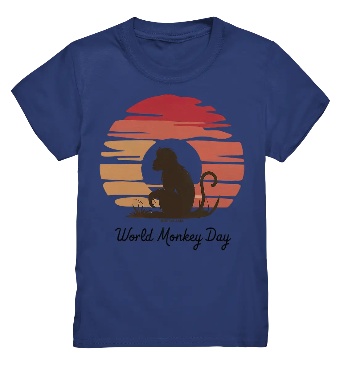 World Monkey Day – Silhouette im Sonnenuntergang - Kids Premium Shirt Bright Lights Arts