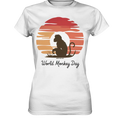 World Monkey Day – Silhouette im Sonnenuntergang - Ladies Premium Shirt Bright Lights Arts