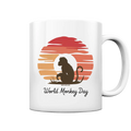 World Monkey Day – Silhouette im Sonnenuntergang - Tasse glossy Bright Lights Arts