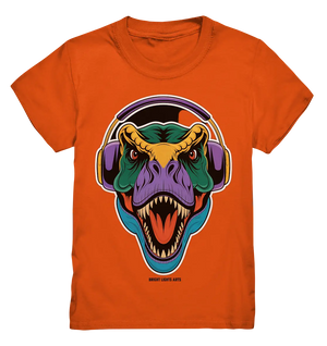 Wütender T-Rex mit Kopfhörern – Dinosaurier Design - Kids Premium Shirt Bright Lights Arts