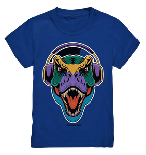 Wütender T-Rex mit Kopfhörern – Dinosaurier Design - Kids Premium Shirt Bright Lights Arts