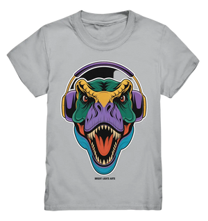 Wütender T-Rex mit Kopfhörern – Dinosaurier Design - Kids Premium Shirt Bright Lights Arts
