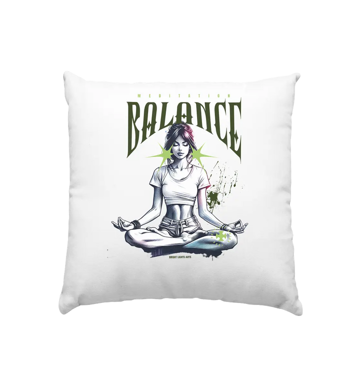 Yoga - Meditation Balance - Wellness & Harmonie - Kissen 40x40cm Bright Lights Arts