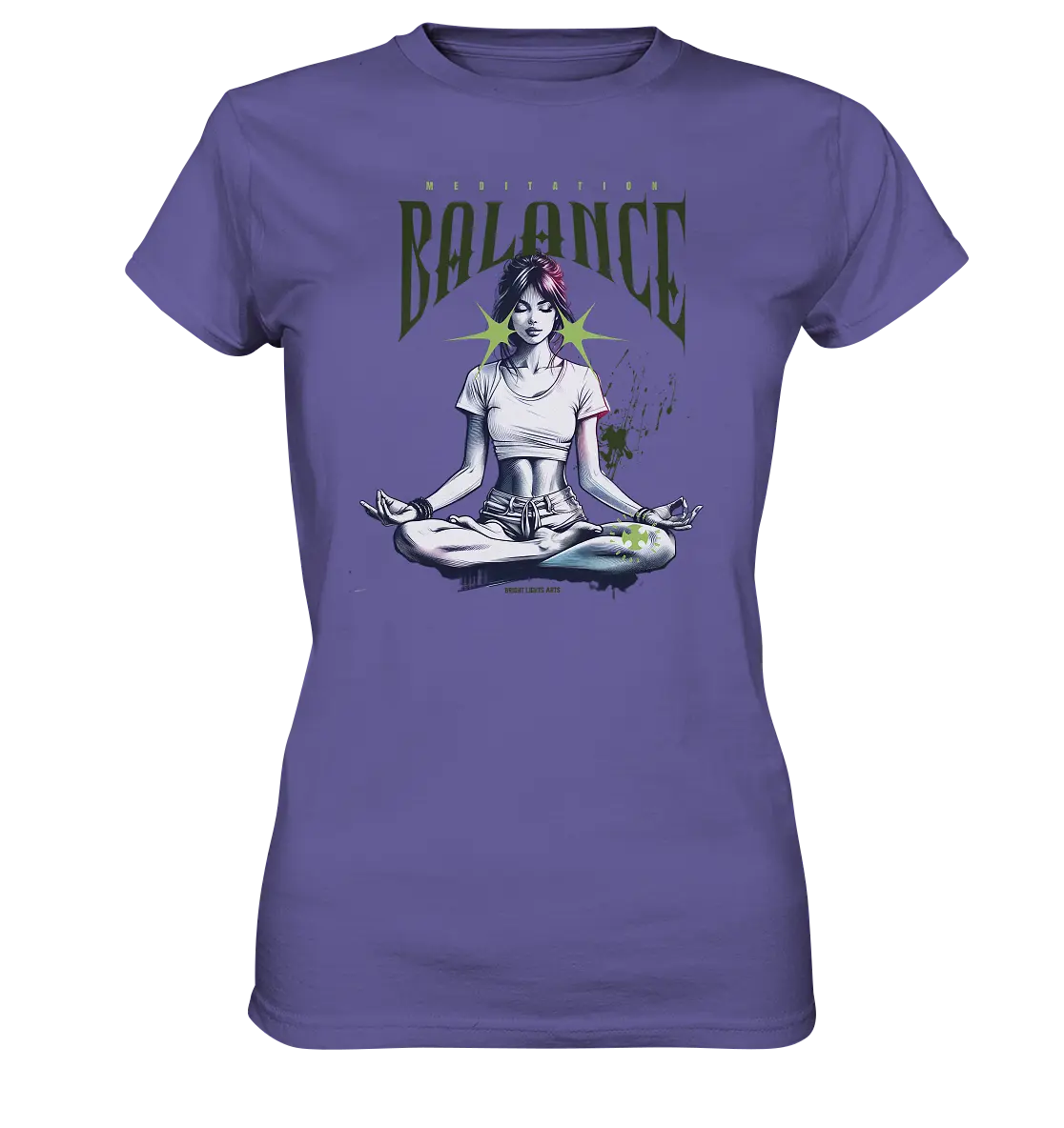 Yoga - Meditation Balance - Wellness & Harmonie - Ladies Premium Shirt Bright Lights Arts
