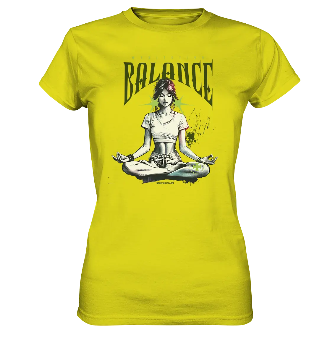 Yoga - Meditation Balance - Wellness & Harmonie - Ladies Premium Shirt Bright Lights Arts