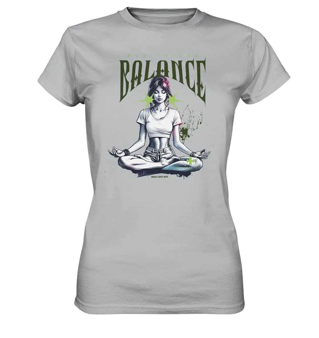 Yoga - Meditation Balance - Wellness & Harmonie - Ladies Premium Shirt Bright Lights Arts