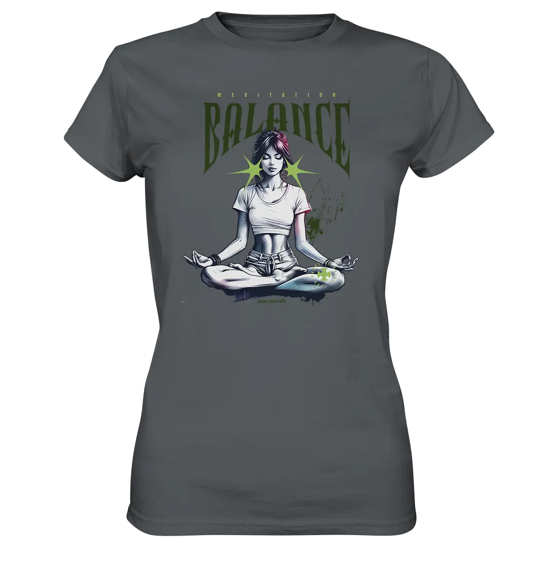 Yoga - Meditation Balance - Wellness & Harmonie - Ladies Premium Shirt Bright Lights Arts