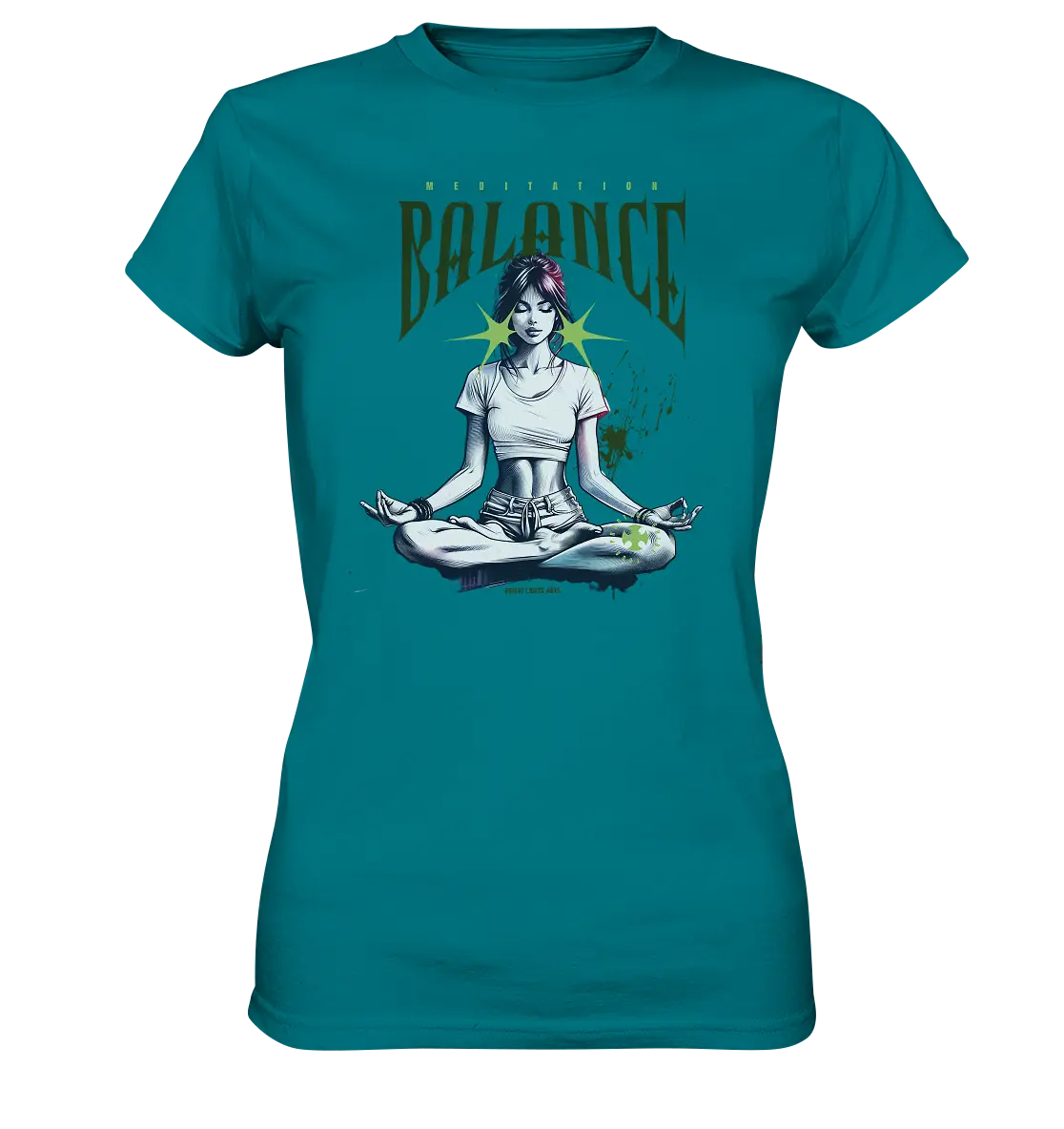 Yoga - Meditation Balance - Wellness & Harmonie - Ladies Premium Shirt Bright Lights Arts