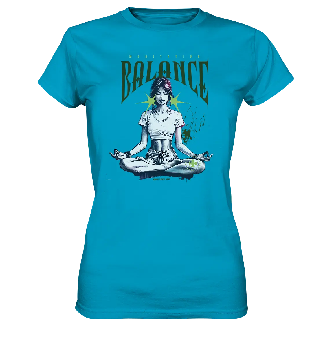 Yoga - Meditation Balance - Wellness & Harmonie - Ladies Premium Shirt Bright Lights Arts