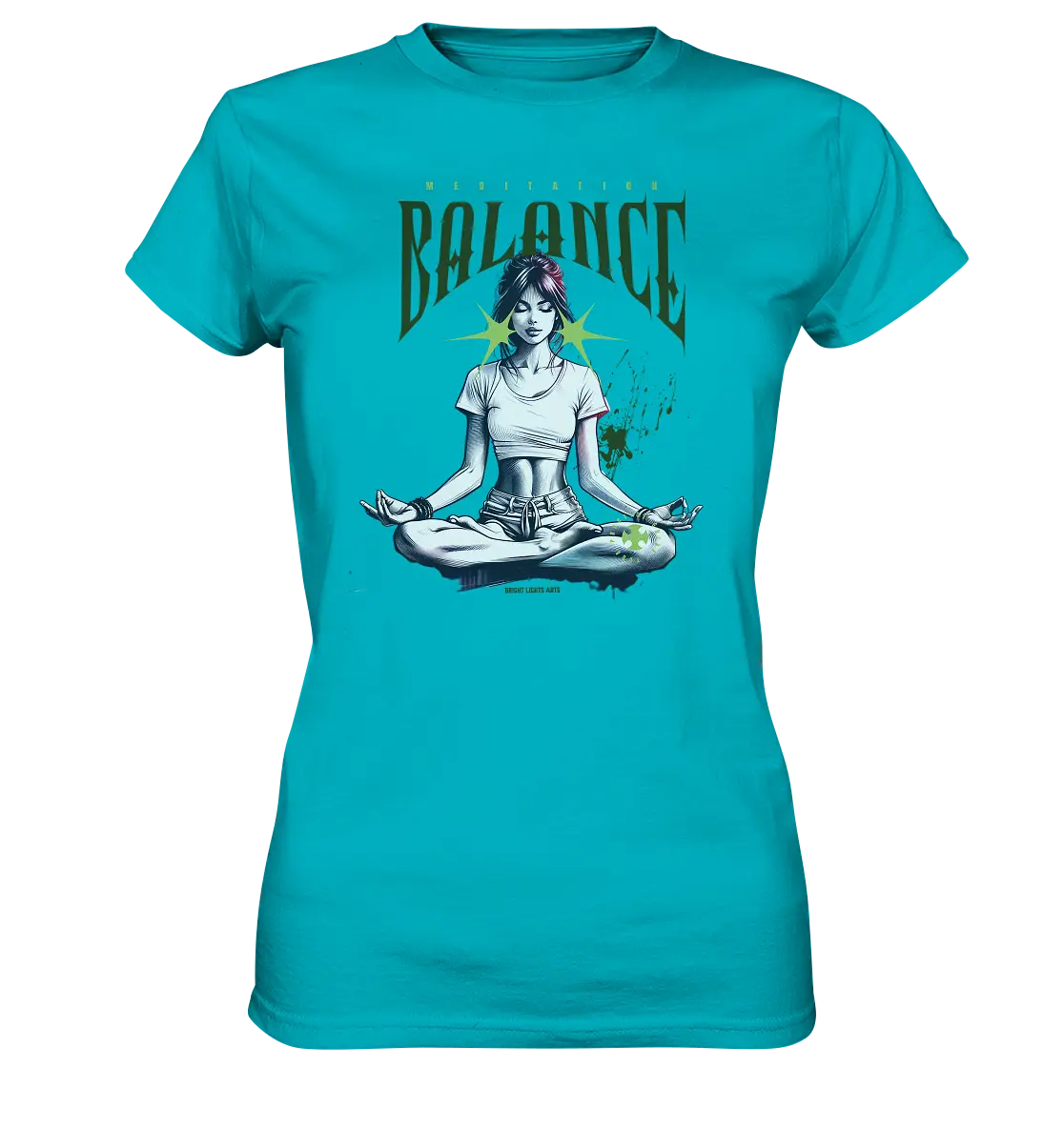 Yoga - Meditation Balance - Wellness & Harmonie - Ladies Premium Shirt Bright Lights Arts