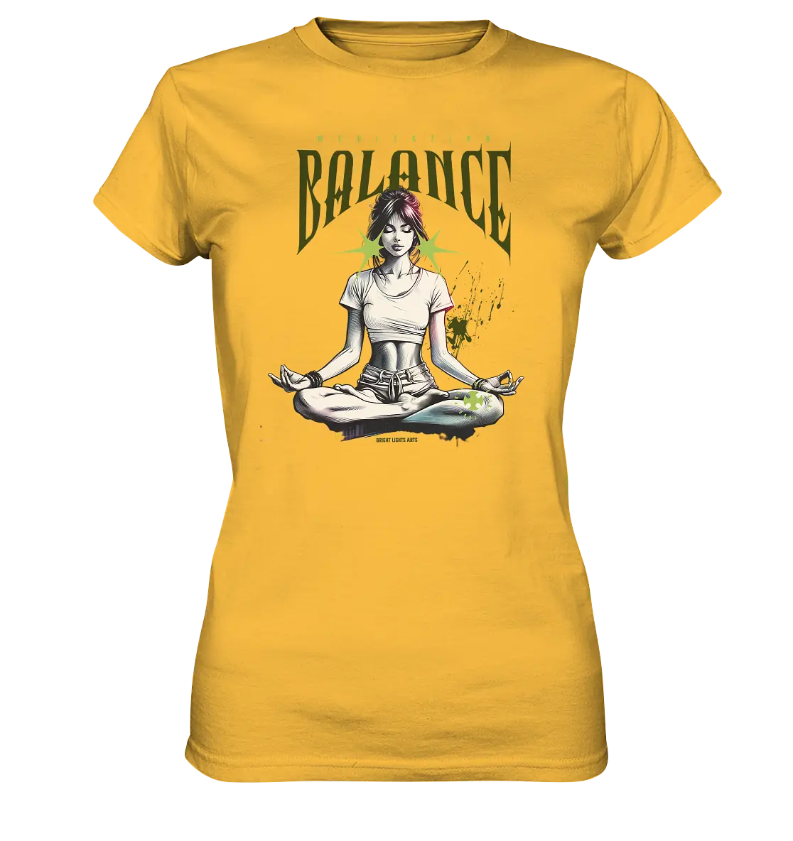 Yoga - Meditation Balance - Wellness & Harmonie - Ladies Premium Shirt Bright Lights Arts