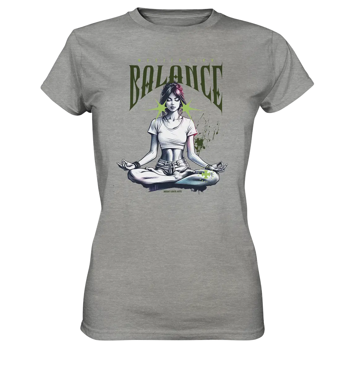Yoga - Meditation Balance - Wellness & Harmonie - Ladies Premium Shirt Bright Lights Arts
