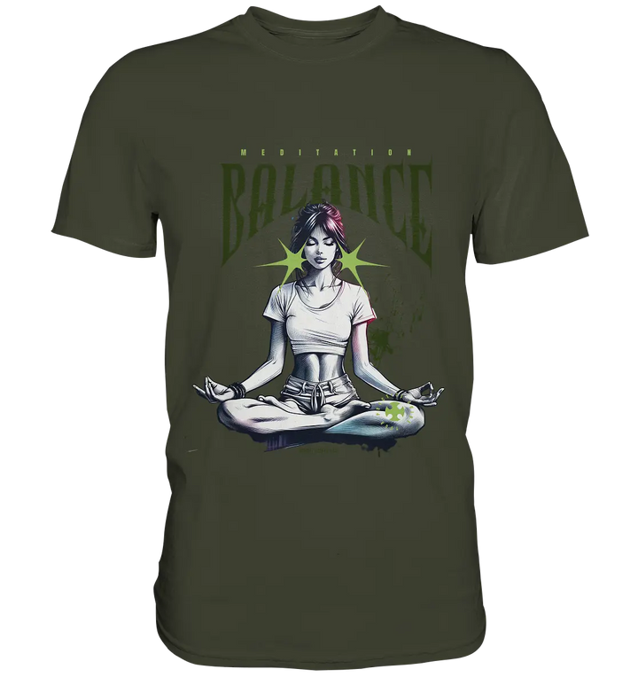 Yoga - Meditation Balance - Wellness & Harmonie - Premium Shirt Bright Lights Arts