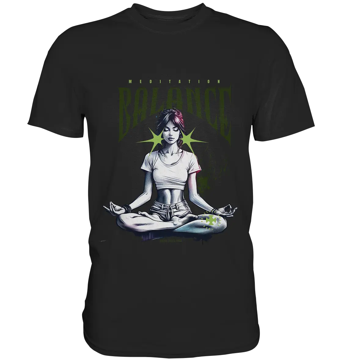 Yoga - Meditation Balance - Wellness & Harmonie - Premium Shirt Bright Lights Arts