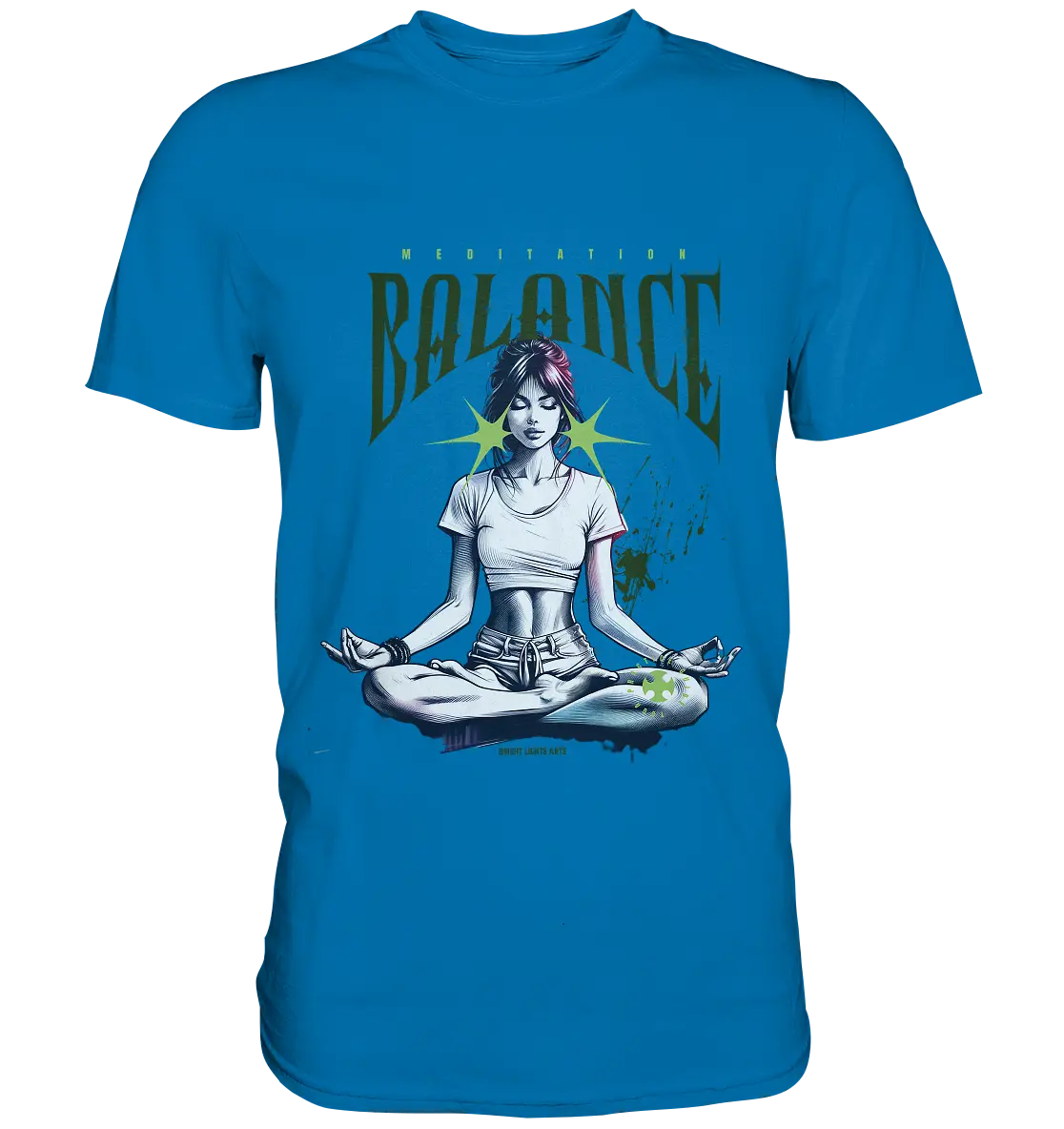 Yoga - Meditation Balance - Wellness & Harmonie - Premium Shirt Bright Lights Arts