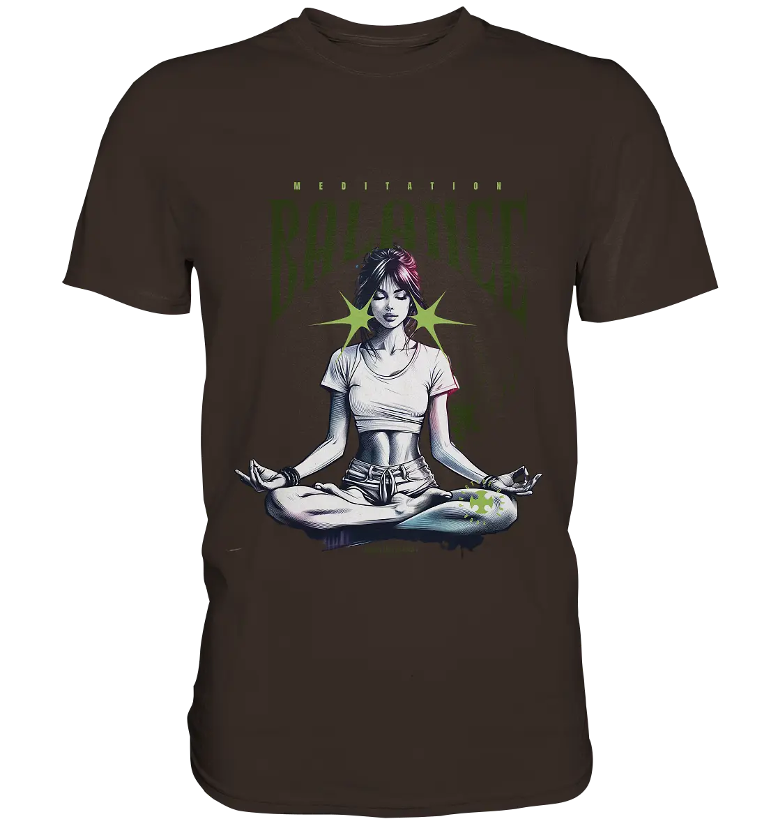 Yoga - Meditation Balance - Wellness & Harmonie - Premium Shirt Bright Lights Arts