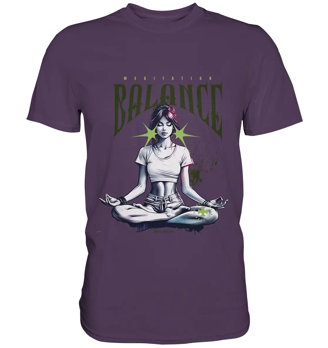 Yoga - Meditation Balance - Wellness & Harmonie - Premium Shirt Bright Lights Arts