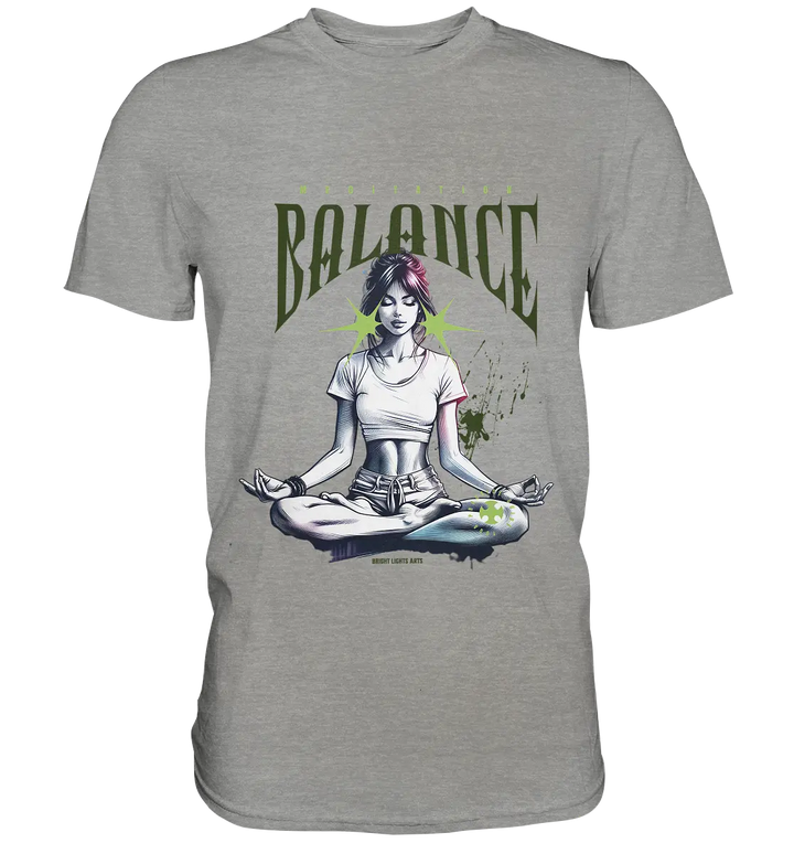 Yoga - Meditation Balance - Wellness & Harmonie - Premium Shirt Bright Lights Arts