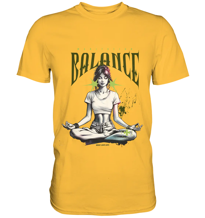 Yoga - Meditation Balance - Wellness & Harmonie - Premium Shirt Bright Lights Arts