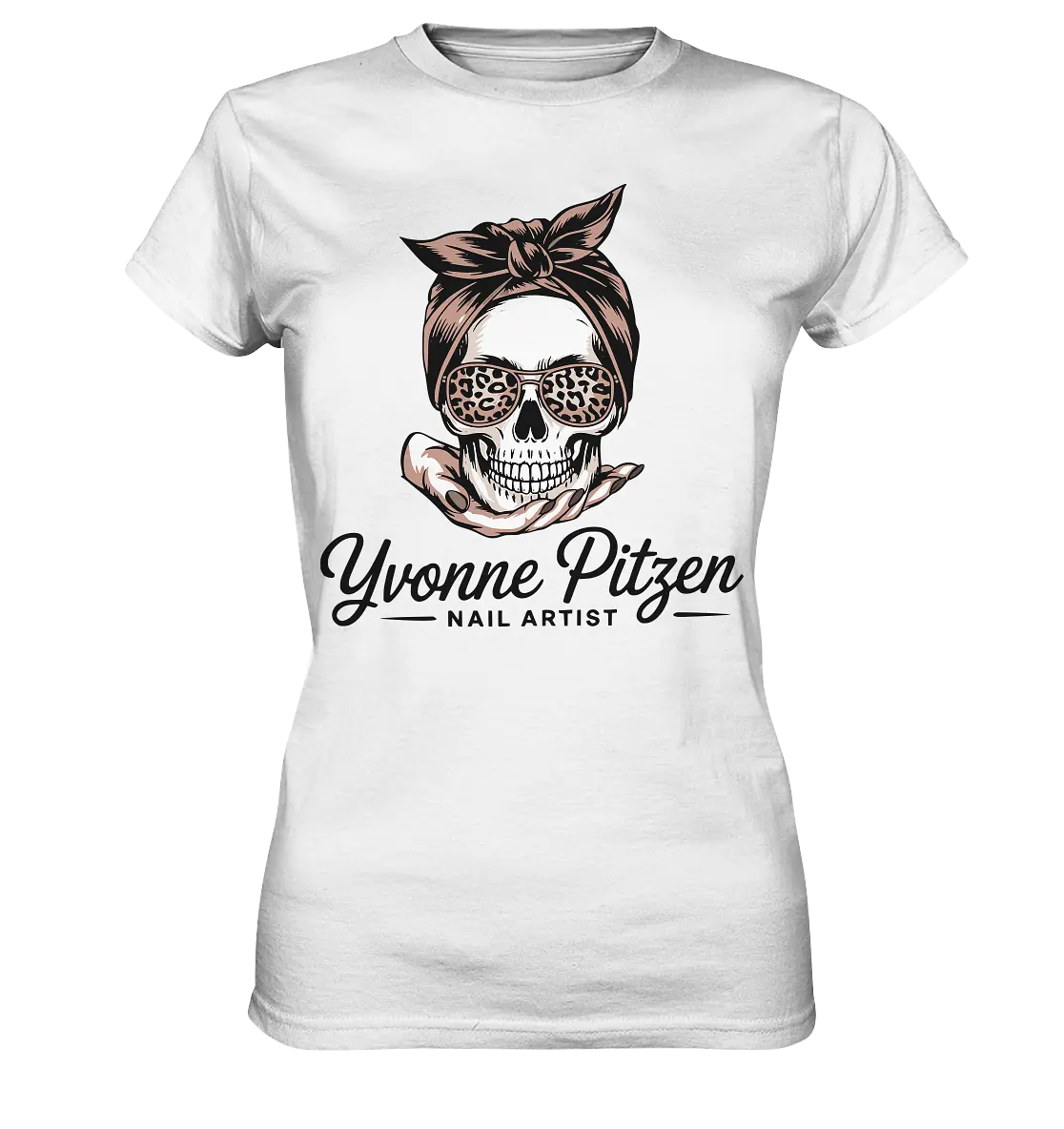 Yvonne Pitze Nailartist Logo - Ladies Premium Shirt Bright Lights Arts