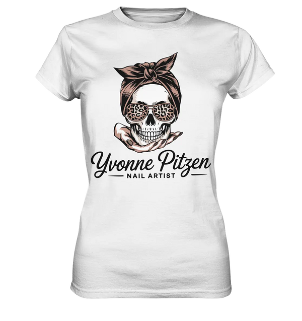 Yvonne Pitze Nailartist Logo - Ladies Premium Shirt Bright Lights Arts