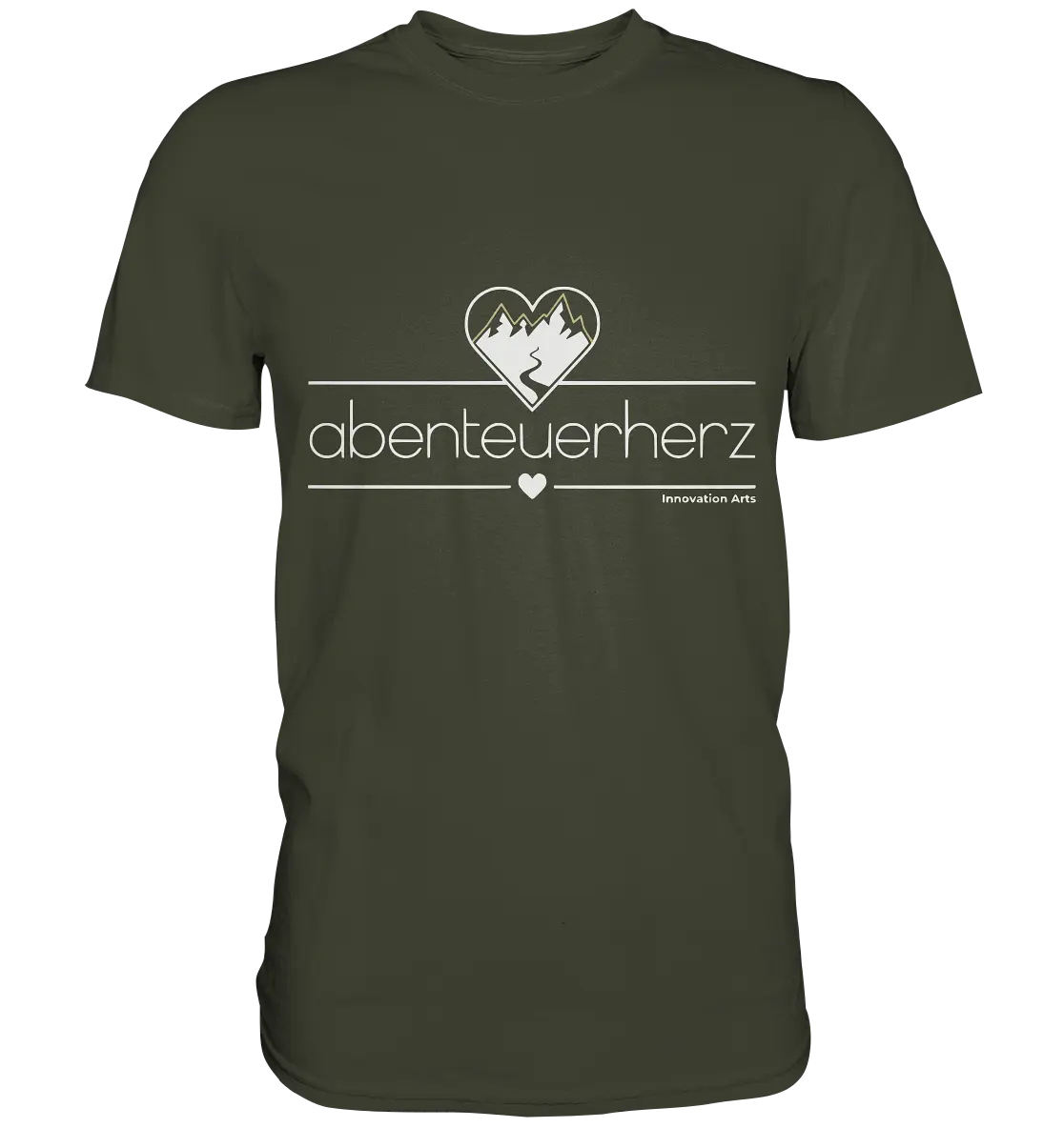 abenteuerherz – Minimalistisches Design für Natur- und Abenteuerliebhaber - Premium Shirt Bright Lights Arts