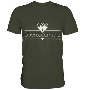 abenteuerherz – Minimalistisches Design für Natur- und Abenteuerliebhaber - Premium Shirt Bright Lights Arts