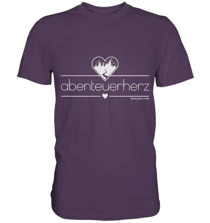 abenteuerherz – Minimalistisches Design für Natur- und Abenteuerliebhaber - Premium Shirt Bright Lights Arts