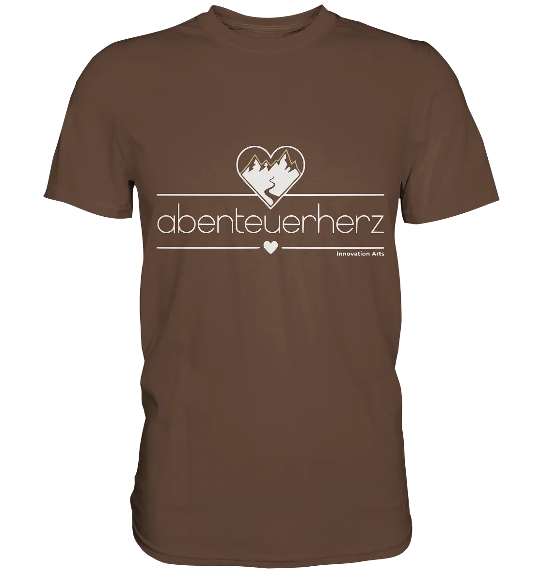 abenteuerherz – Minimalistisches Design für Natur- und Abenteuerliebhaber - Premium Shirt Bright Lights Arts