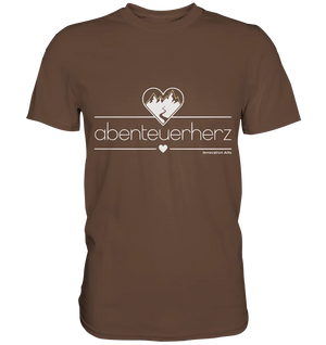 abenteuerherz – Minimalistisches Design für Natur- und Abenteuerliebhaber - Premium Shirt Bright Lights Arts