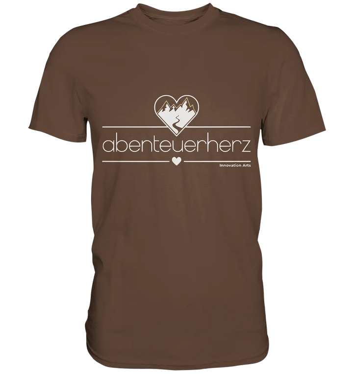 abenteuerherz – Minimalistisches Design für Natur- und Abenteuerliebhaber - Premium Shirt Bright Lights Arts