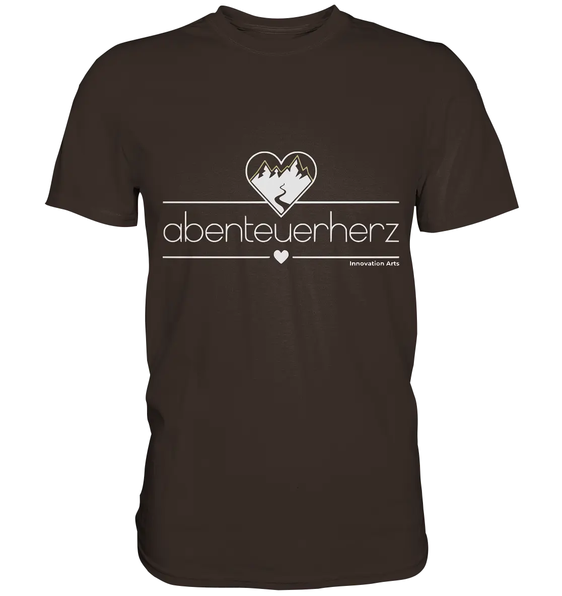 abenteuerherz – Minimalistisches Design für Natur- und Abenteuerliebhaber - Premium Shirt Bright Lights Arts