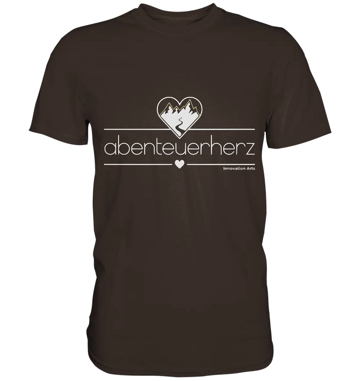 abenteuerherz – Minimalistisches Design für Natur- und Abenteuerliebhaber - Premium Shirt Bright Lights Arts